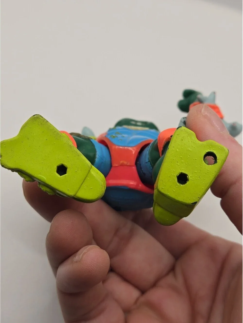 Vintage 1990 TMNT Teenage Mutant Ninja Turtles Mike the Sewer Surfer Missing Arm